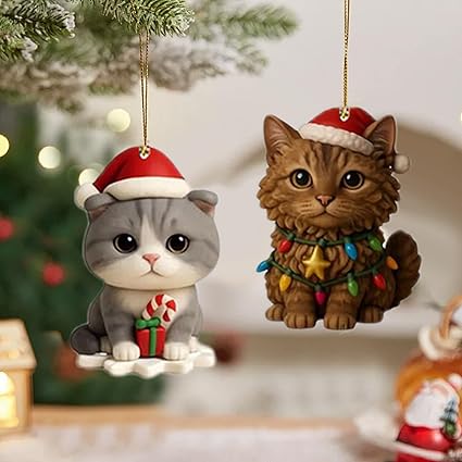 Calendrier de l’Avent Félin à Accrocher – 24 Chats Mignons pour Noël