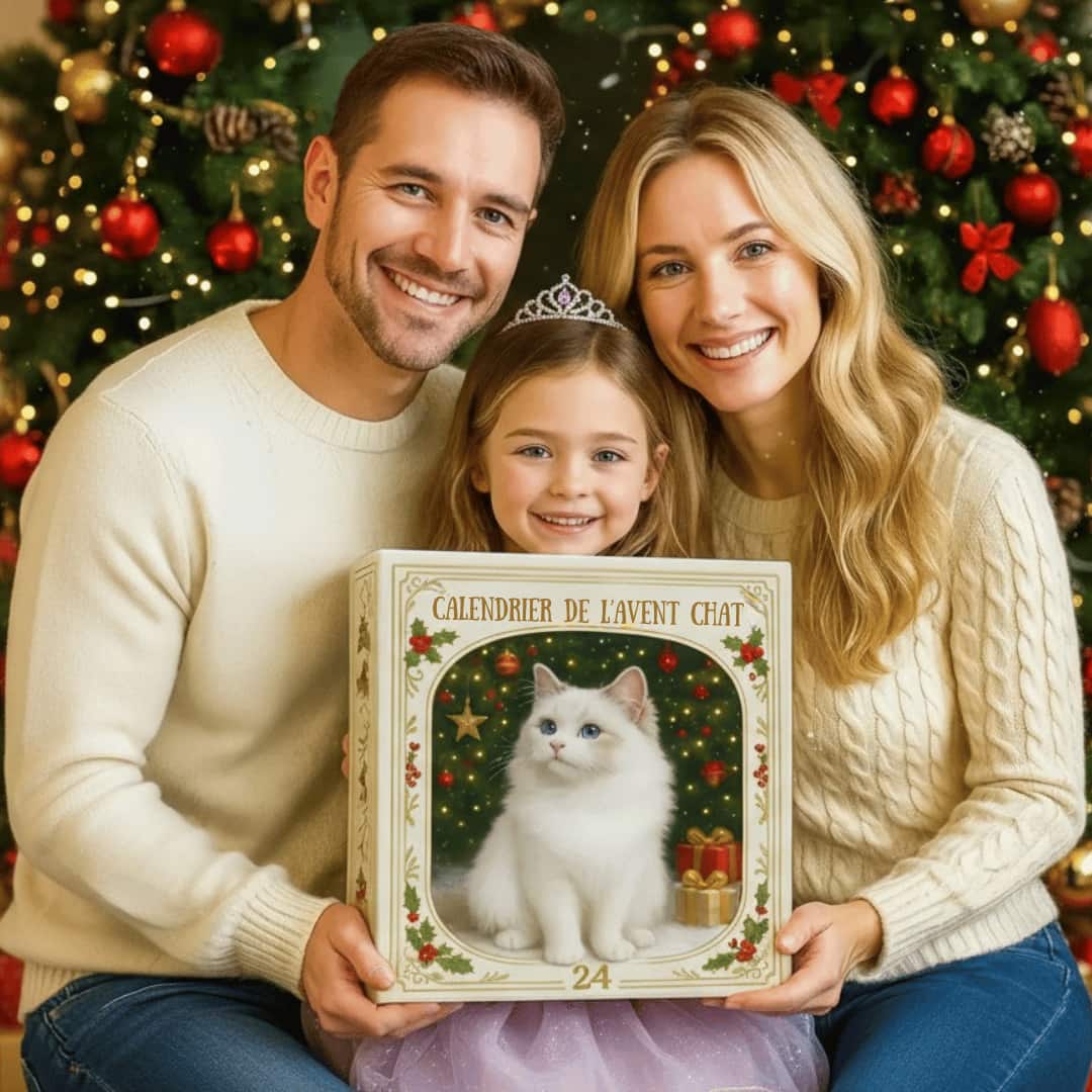 Calendrier de l’Avent Félin à Accrocher – 24 Chats Mignons pour Noël